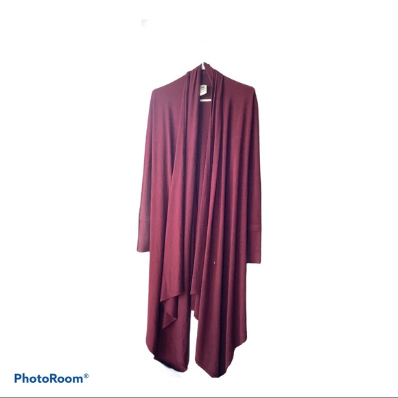 Auberge/burgandy long cardigan - Picture 3 of 9